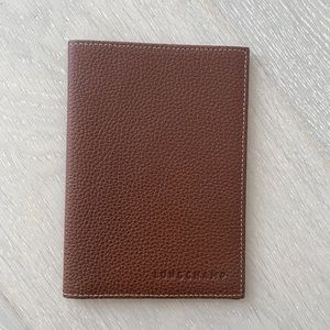 Longchamp leather passport holder